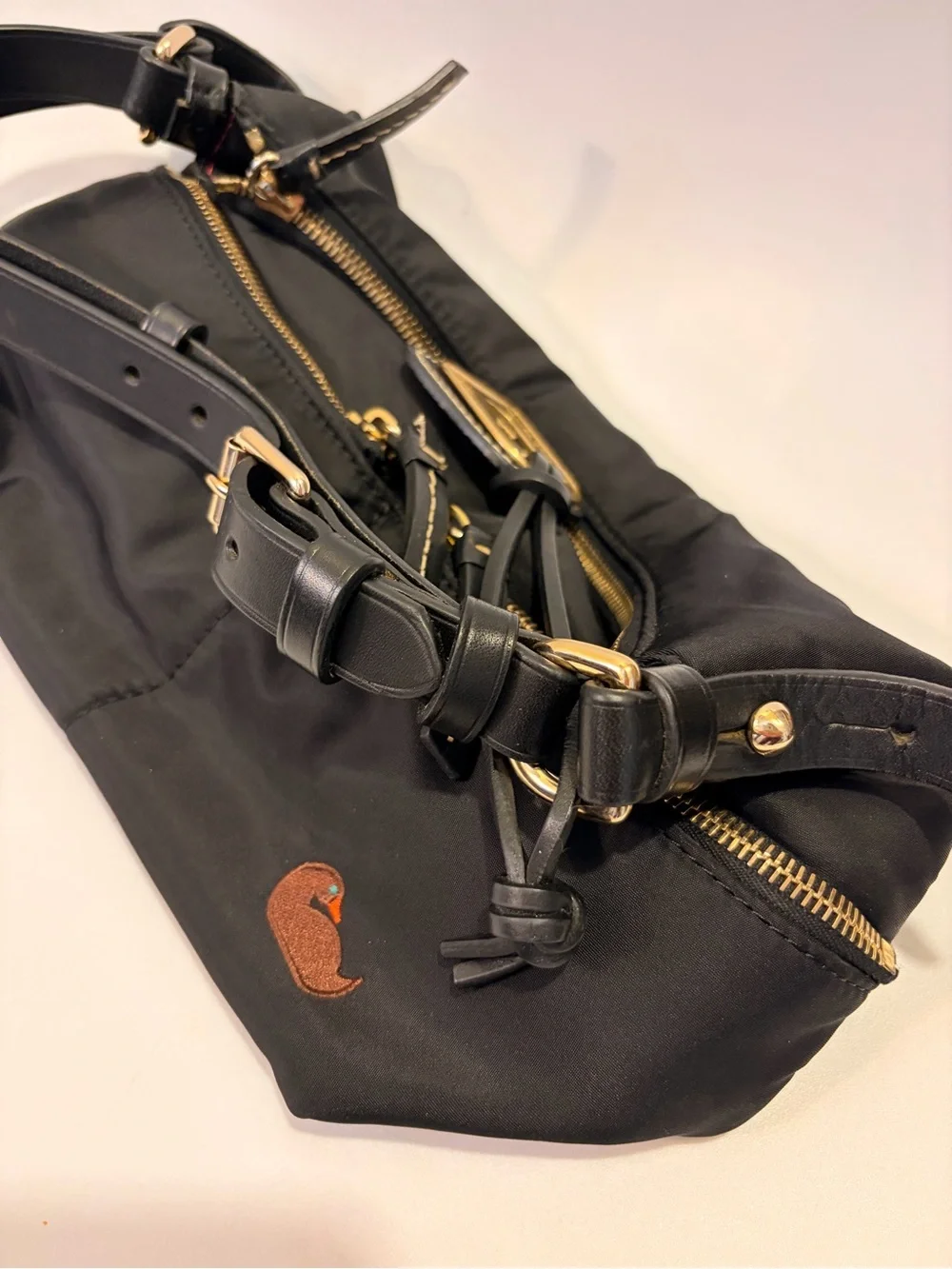 Dooney and Bourke Shoulder Bag with Gold Accents